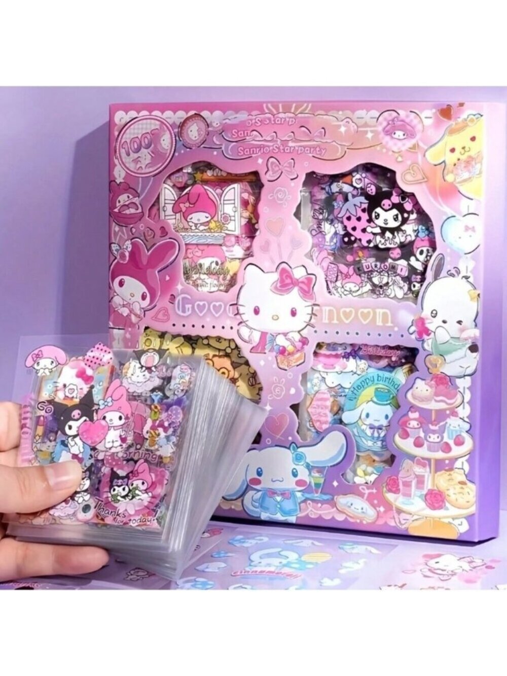 Hello Kitty & Friends Sticker Pack 100+ Cute Waterproof Stickers Scrapbook